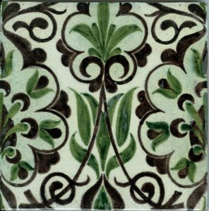 Carreau de motif de Merton Abbey - William de Morgan